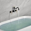 Sumerain Wall Mount Bathtub Faucet Black and Gold Tub Filler Vintage Leg Clawfoot Tub Faucet - 2 of 4