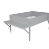 PAGED Full Size Loft Bed Simple Modern Wooden Bed Frame with Desk, Shelves, LED and Guardrail for Bedroom - 3 of 4