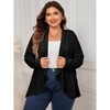 Women's Plus Size Fashion Knit Cardigan Sweater Casual Long Sleeve Cardigans Tops 2025 Loose Outwear Coat - 3 of 4