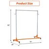 TROPOW Z-Shape Steel Garment Rack with Wheels, 2 PVC Dust Covers (60x50x110/90cm) for Retail/Closet Storage - 4 of 4