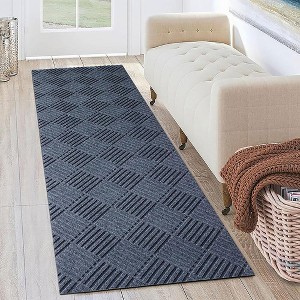 Petgrow Hallway Runner Rug Custom Sizes,Commercial Runner Rubber Backing Non-Slip Carpet Washable Area Rugs for Entryway, Garage, Front Door,Grey - 1 of 4