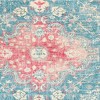 HomeRoots 3' X 5' Ivory Pink And Aqua Medallion Distressed Washable Area Rug - 4 of 4