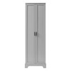 Storage Cabinet with Two Doors for Bathroom, Office, Adjustable Shelf, MDF Board, Grey - 3 of 4