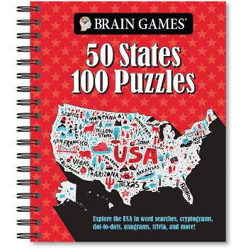 Brain Games - 50 States 100 Puzzles - by  Publications International Ltd & Brain Games (Spiral Bound)