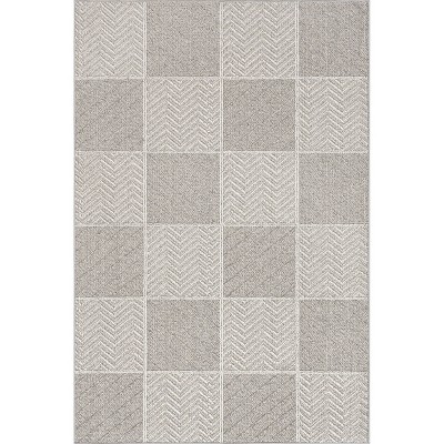 Nuloom Tieve Modern Checkered Indoor Area Rug 5x7, Gray