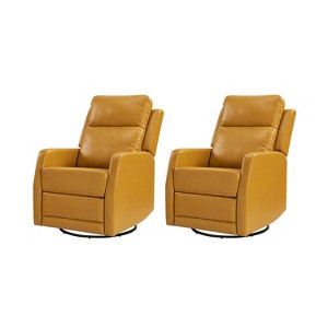 Coral Swivel Recliner with Metal Base Set of 2|ARTFUL LIVING DESIGNS - 1 of 4