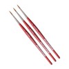 da Vinci COSMOTOP-SPIN Silkpainting Brush, Synthetic, Watercolor, Round, Size 3, Pack of 3 - 3 of 3