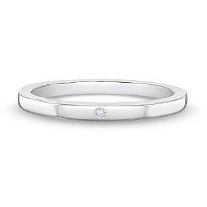 Girl's Thin CZ Band Sterling Silver Ring - In Season Jewelry - 1 of 4