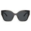 Tory Burch TY 7184U 192987 Womens Butterfly Sunglasses Black w/ Ivory Piping 54mm - 2 of 3