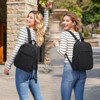 Mini Backpack for Women Water-resistant Hiking Backpack with Adjustable Shoulder Straps for School Travel Shop Work Casual(BLACK) - 2 of 4