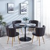 KTMBDW Dining Chairs Set of 2 Fabric Upholstered Kitchen Chairs with Padded Seat and Backrest, Solid Wood Legs for Dining Room, Restaurant - 3 of 4