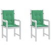 vidaXL Set of 2 Garden Lowback Chair Cushions - Green - 100% Polyester Oxford Fabric - Exterior Seating Upgrade - Includes California Prop 65 Warning - 4 of 4