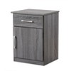 Passion Furniture Alston 1-Drawer Gray Nightstand (24 in. H x 18 in. W x 16 in. D) - 2 of 4