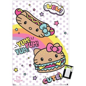 Trends International Hello Kitty: 2018 Kawaii Burger Shoppe - Yum Yum Fun Unframed Wall Poster Prints - 1 of 4