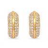 Steeltime Ladies 18k white gold plated brass simulated diamonds hoop earrings. Color Options: Silver, Gold, Multi - 2 of 4