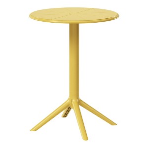 WestinTrends Playa 23.5" Outdoor Polypropylene Resin Round Patio Bistro Dining Table for 2 - 1 of 4