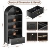 SUXXAN Metal Arched Display Bookcase Filing Cabinet with 1 Drawer and Lock,Arch Bookshelf Storage Cabinet with Shelves, Assembly Required - 3 of 4