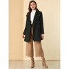 INSPIRE CHIC Women's Shawl Collar Lapel Winter Belted Coat with Pockets - 3 of 4