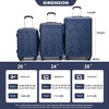 ModernLuxe 8-Piece Hardshell Travel Luggage Set, 20"/24"/28" ABS Suitcases with Spinner Wheels, Portable Handbag, 4 Storage Bags - 3 of 4