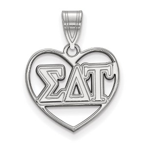 Black Bow Jewelry Sterling Silver Sigma Delta Tau Greek Life Pendant - 1 of 3