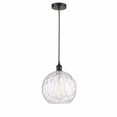 Athens Water Glass - 1 Light Mini Pendant In Industrial Style-12.75 Inches Tall and 10 Inches Wide