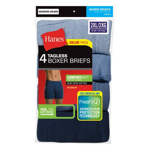 Hanes Men S 4pk Comfortsoft Waistband Boxer Briefs With Fresh Iq