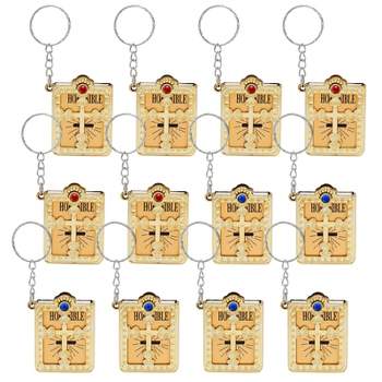 24 Pack Christian Cross Keychains, Bulk Religious Key Holders for First  Communion, Easter, Baptism, Funeral Favors for Guests (Silver, Gold, 3.6  In) 
