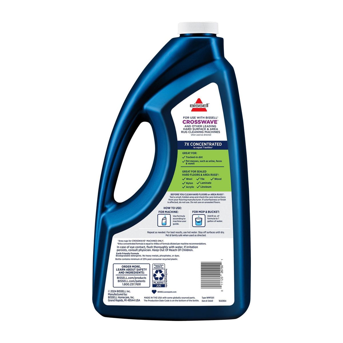 BISSELL 64oz Multi-Surface Pet with citrus - 34441: Carpet Cleaner Solution, Removes Dirt & Stains, Lemon & Eucalyptus Scent - thumbnail 7
