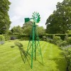 VINGLI 8FT Ornamental Windmill, Weather Vane for Garden Decoration, Heavy Duty Metal Wind Mill w/ 4 Legs (Green) - 2 of 4