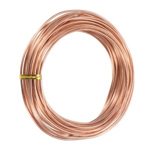 Unique Bargains Soft Pure Copper Jewelry Making Gardening Wire 1 Roll - 1 of 4