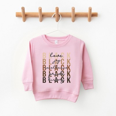 The Juniper Shop Love, Joy, Excellence, Pride, History Youth Ultra-Soft Graphic Sweatshirt - L - Pink