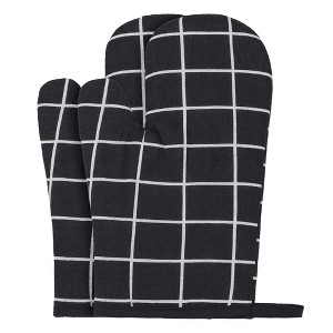 REGALWOVEN Soft Oven Mitts, Heat-Resistant Cooking Gloves, Thick Cotton Lining, Gripping for Baking, Grilling, Kitchen Mitts Set of  2 - 1 of 4