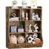 3 Tier Kids Bookshelf Toy Storage Cabinet Organizer Wood Children's Toy Shelf Book Rack Bookshelf Toddler Book - 2 of 4