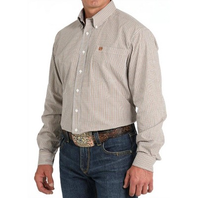 Men's 's Classic Plaid Button Down Western Shirt - CINCH