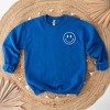 Simply Sage Market Women's Graphic Sweatshirt Embroidered Smiley Face Outline - 3 of 3
