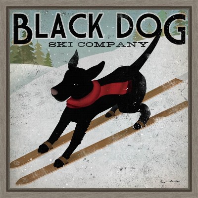 Black Dog Ski Company Vintage Canvas Wall Art, 16x16