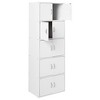 Hodedah Heavy Duty Engineered Wood 10 Door Enclosed Multipurpose Storage Cabinet for Kitchen, Office, Kids Room, and Other Home Organization - 3 of 4