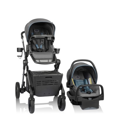 Evenflo Pivot Troop Companion Double Companion Modular Travel System - Bluestone Gray