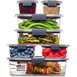 Food Storage Containers Free Airtight Lids Ideal for Lunch Meal Prep Airtight Food Storage Containers Set - Air Tight Pantry Storage Containers - 1 of 4