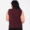 Calypsa Women's Plus Size Loose Fit Tankini UPF 50+ Maya Swim Top - 2 of 2