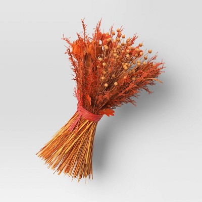 Fall Floral Standing Stem Dried Bundle Rust - Threshold™