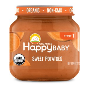 Happy Baby Organics Clearly Crafted Stage 1 Sweet Potatoes Jar - 4oz - 1 of 4