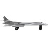 Rockwell B-1 Lancer Bomber Aircraft Silver Metallic "US Air Force" with Runway Section Diecast Model Airplane by Runway24 - 2 of 3