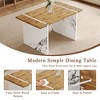 FURNIinspire Dining Sets Table And Chair Set, 55"*31.5" Natural Wood Grain Dining Table And 6 White Modern Dining Chairs With Metal Legs - 4 of 4