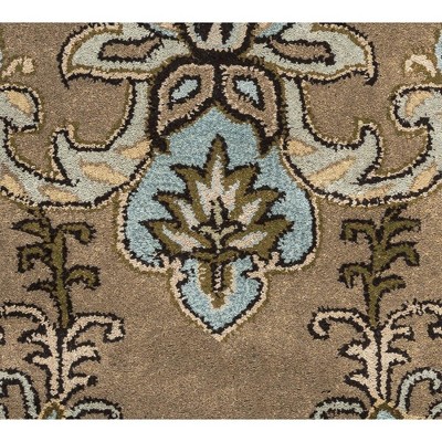 Sareena 8' x 10' Blue and Brown Hand-Tufted Wool Rug