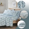 3 Pcs Novelty Printed 100% Cotton Sheet Set, Breathable & Extra Soft Deep Pocket Fitted Sheets for All Seasons, Heavyweight Bedding with Pillow Cases - 2 of 4