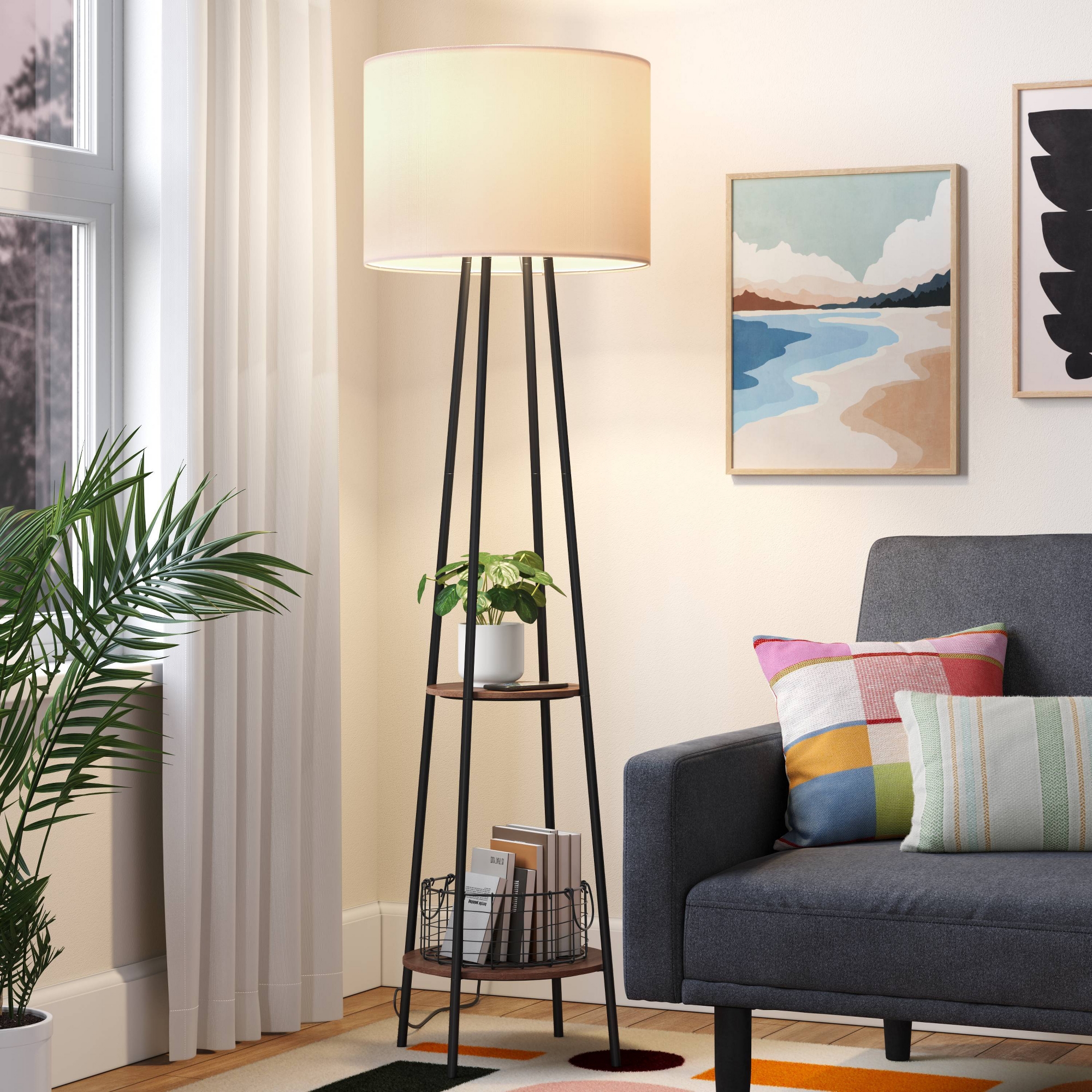 Floor lamp with Shelves - Room Essentials™