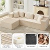 106" Modular Sectional Sofa with Chaise, No Assembly Required Cloud Couch, Deep Seated Upholstered Living Room Couch, Modern L-Shape Design - 3 of 4