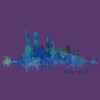 Men's Design By Humans New York City Skyline v05 Cityscape Watercolor By HQPhoto T-Shirt - 2 of 3