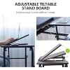 31.5/47.24" Overbed Table with Wheels, Adjustable Height & Tilt Laptop Desk Cart, Cross-Bed Eating Desk for Hospital & Home - 3 of 4
